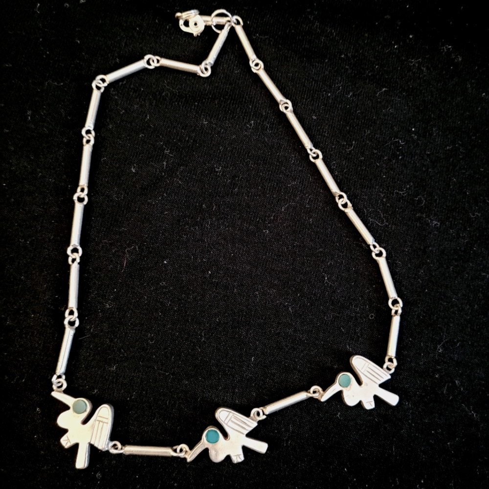 Silver Birds Necklace
